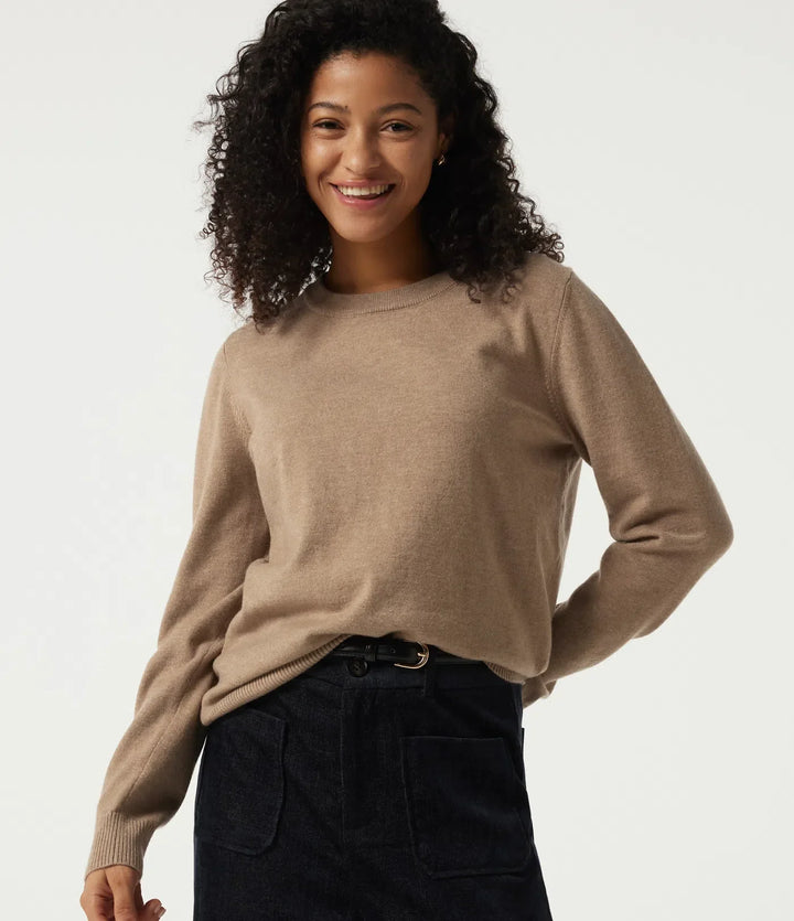 Round Neck Long Sleeve Work Sweater