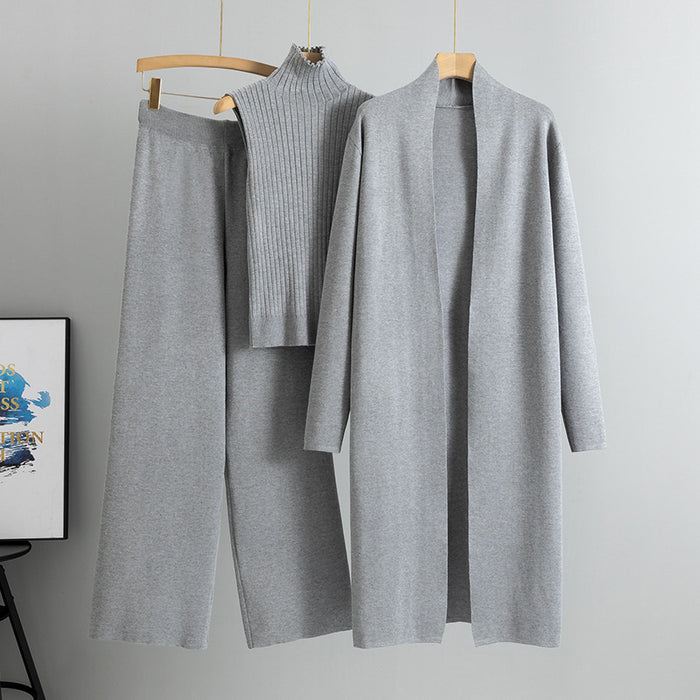 Savannah | Three-Piece Knit Set with Vest, Cardigan and Pants