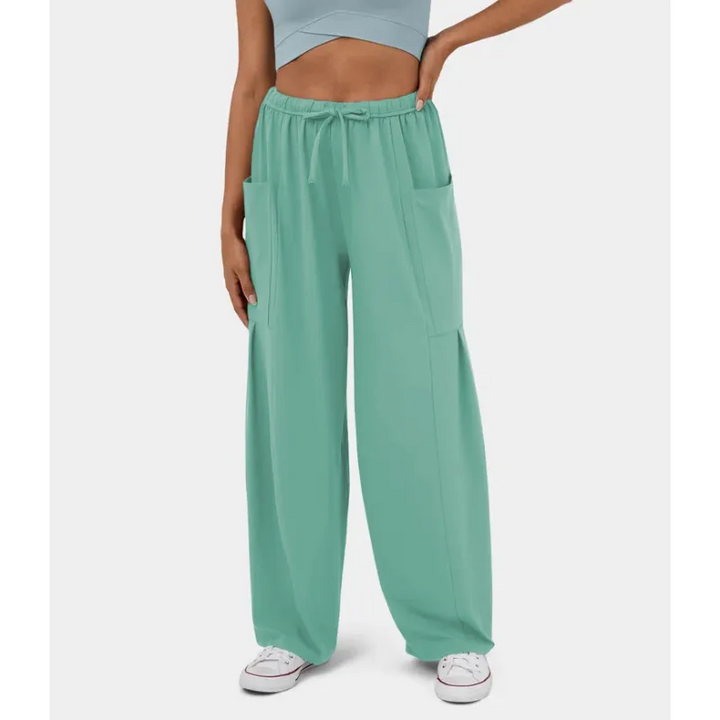 DayStretch High Waisted Barrel Leg Dance Pants with Pockets