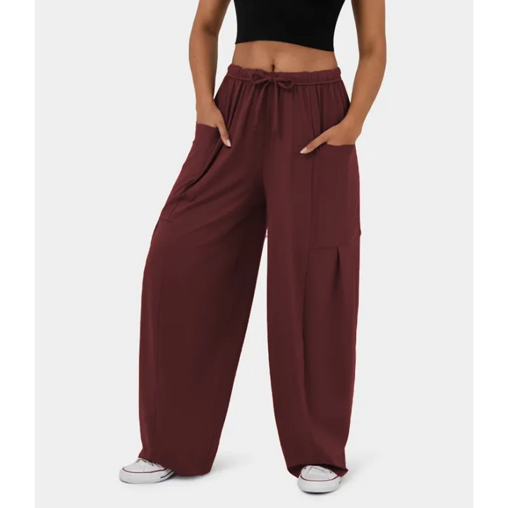 DayStretch High Waisted Barrel Leg Dance Pants with Pockets