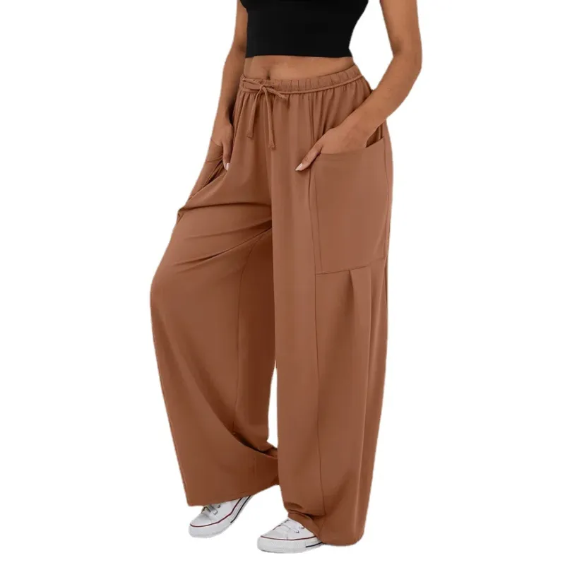 DayStretch High Waisted Barrel Leg Dance Pants with Pockets