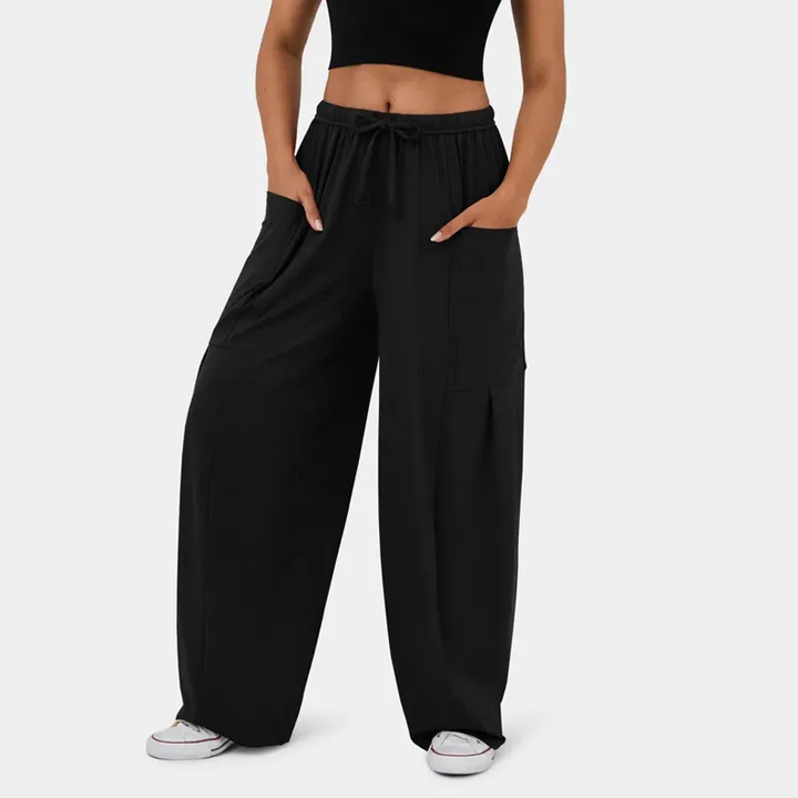 DayStretch High Waisted Barrel Leg Dance Pants with Pockets