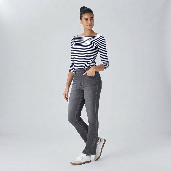 Halara Flex High Waisted Pockets Washed Casual Bootcut Jeans