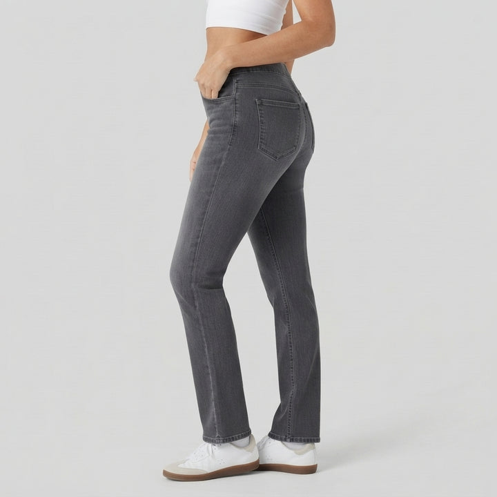 Halara Flex High Waisted Pockets Washed Casual Bootcut Jeans