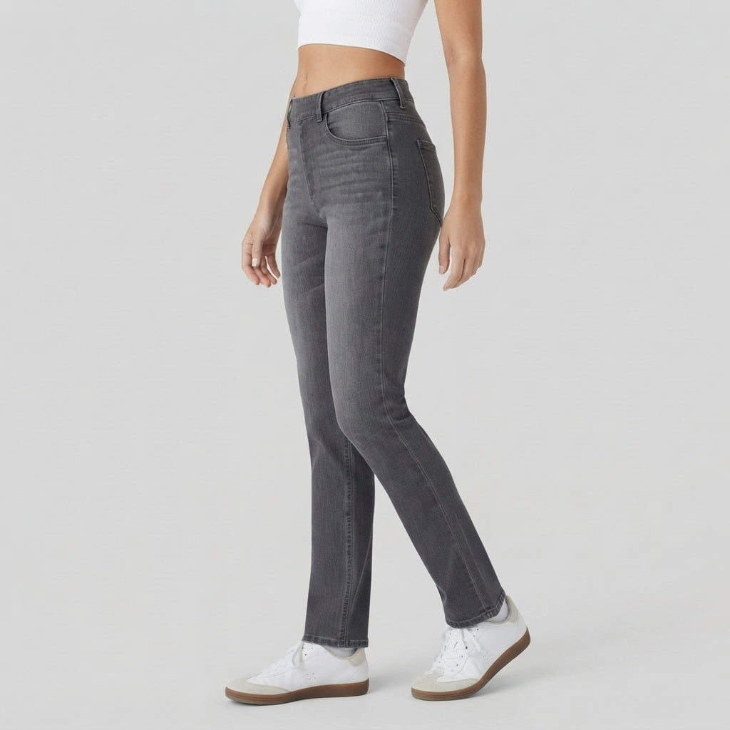 Halara Flex High Waisted Pockets Washed Casual Bootcut Jeans