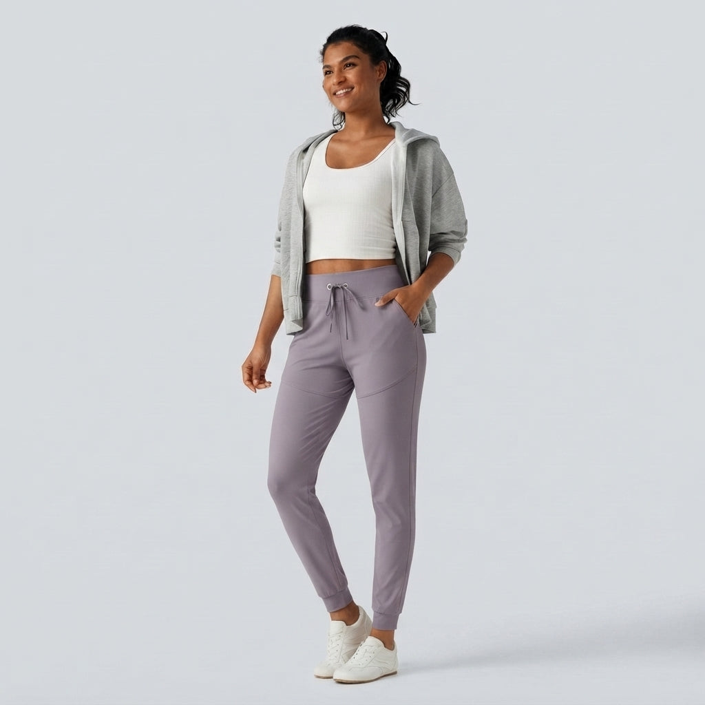 Halara UltraSculpt High Waisted Drawstring Ruched Yoga Joggers with Pockets