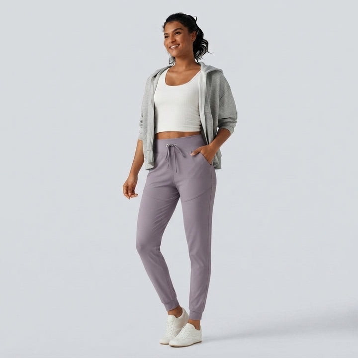 Halara UltraSculpt High Waisted Drawstring Ruched Yoga Joggers with Pockets