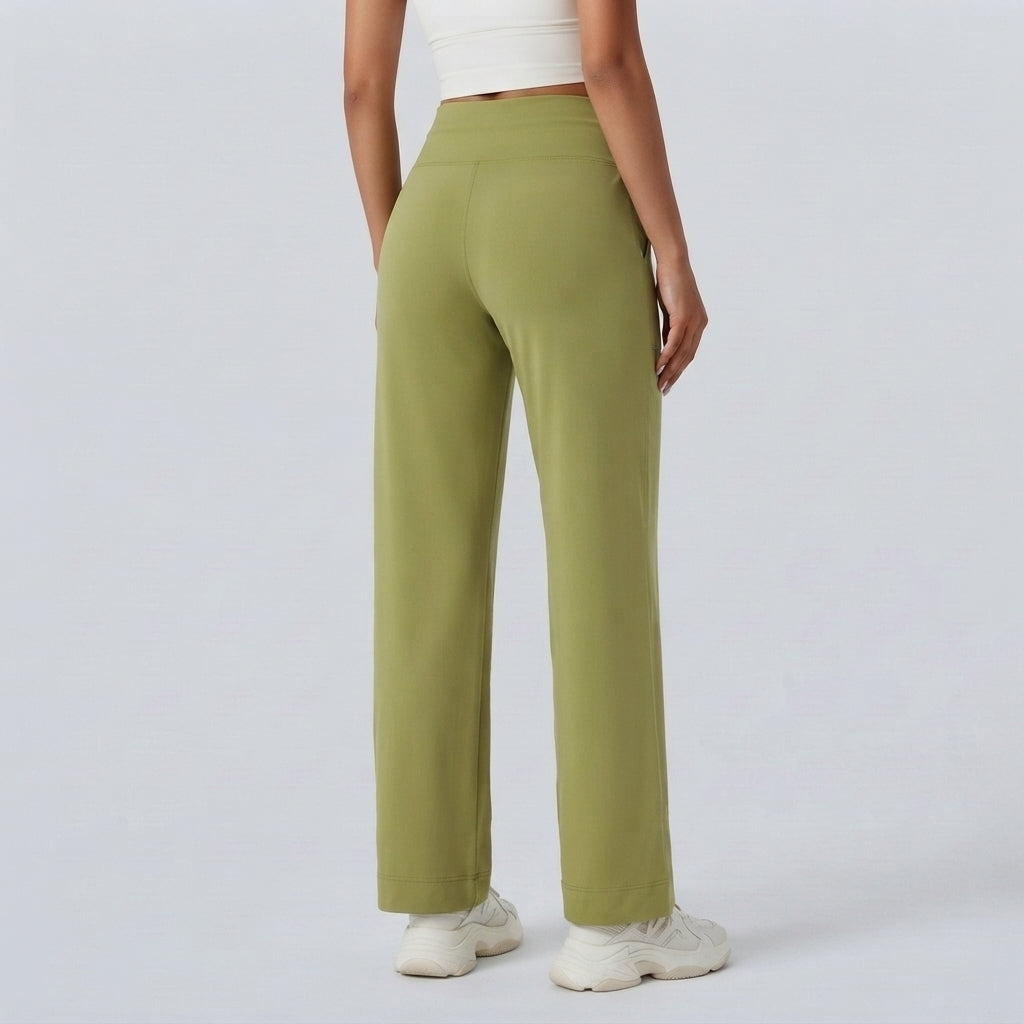 Halara UltraSculpt High Waisted Drawstring Straight Leg Yoga Pants with Pockets