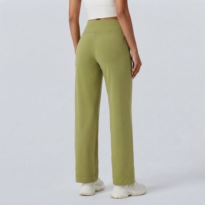 Halara UltraSculpt High Waisted Drawstring Straight Leg Yoga Pants with Pockets