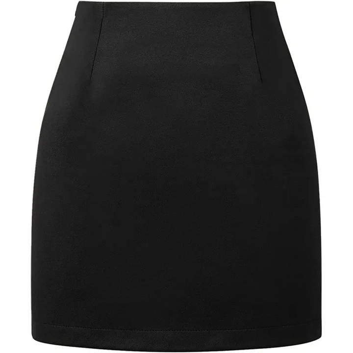 High Waisted 2-in-1 Houndstooth Plaid Mini Work Skirt