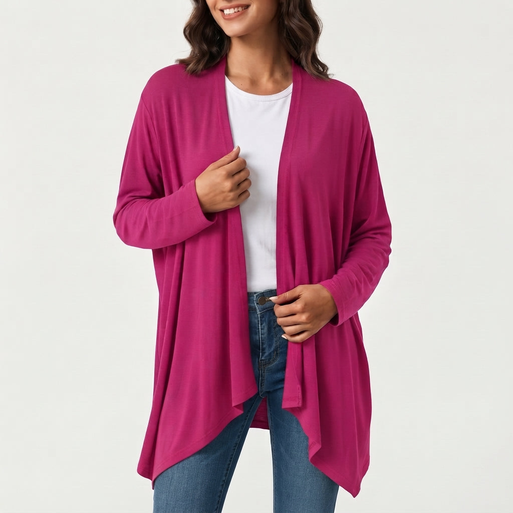 Raglan Long Sleeve Casual Cardigan with Pockets
