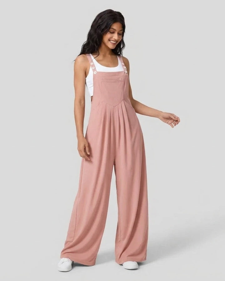Pockets Waffle Casual Plus Size Jogger Overalls