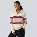 Round Neck Long Sleeve Striped Casual Sweater