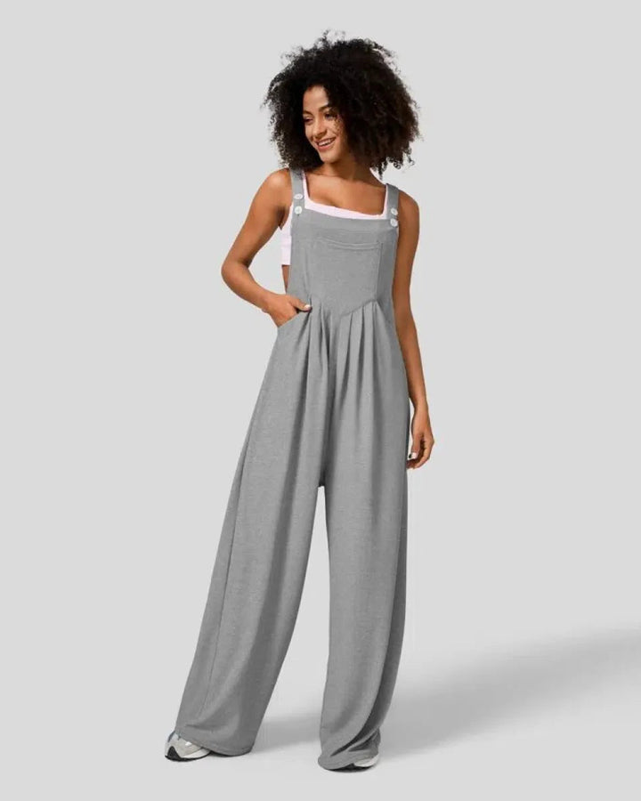 Pockets Waffle Casual Plus Size Jogger Overalls