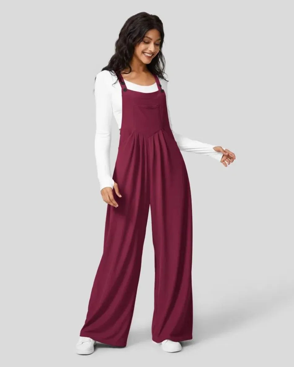 Pockets Waffle Casual Plus Size Jogger Overalls