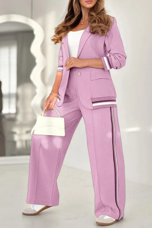 Harper | Two-Piece Pant Suit with Blazer and Wide-Leg Pants