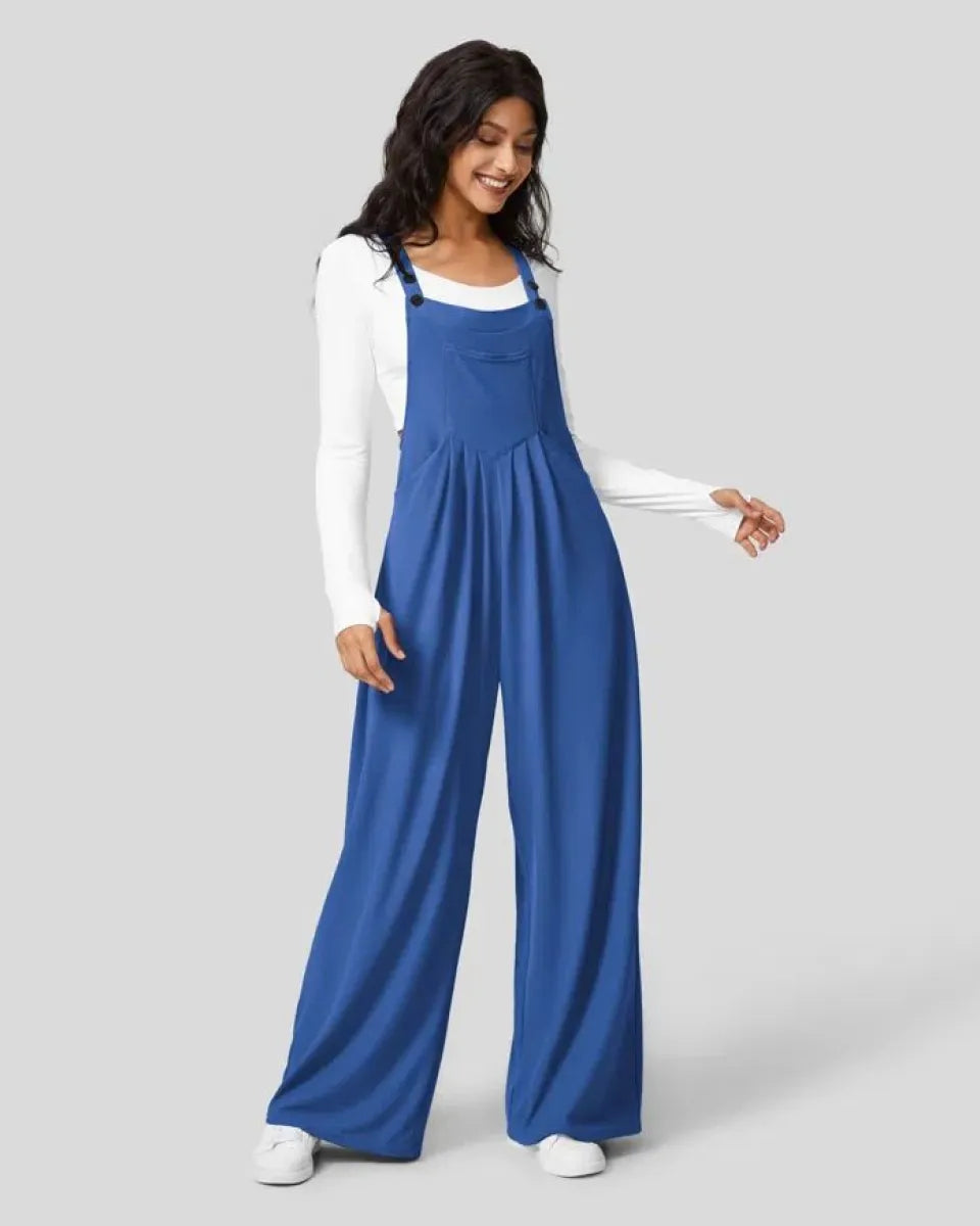 Pockets Waffle Casual Plus Size Jogger Overalls