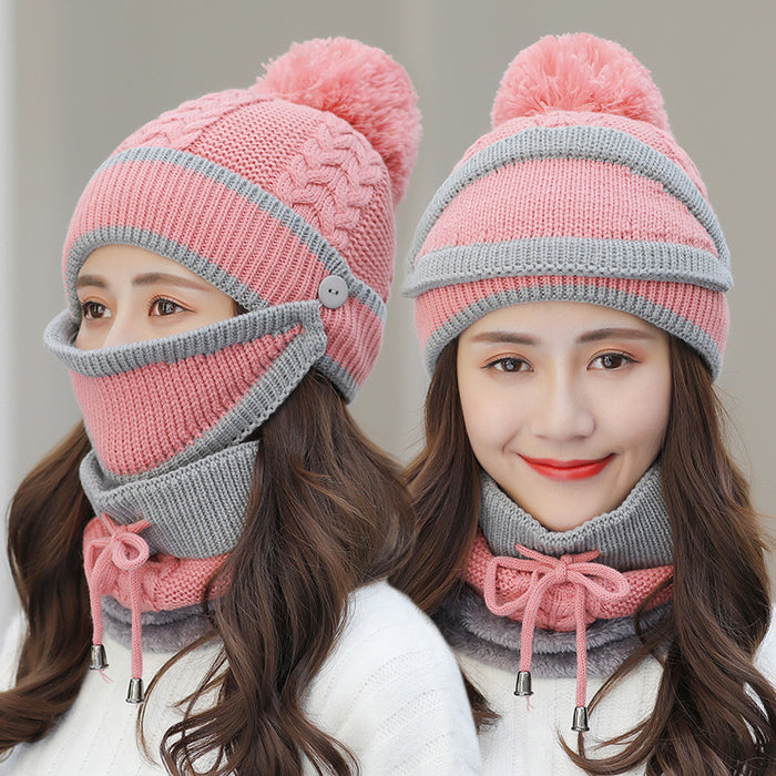 Kinsley | 3-Piece Knit Beanie, Face Mask and Neck Warmer Set