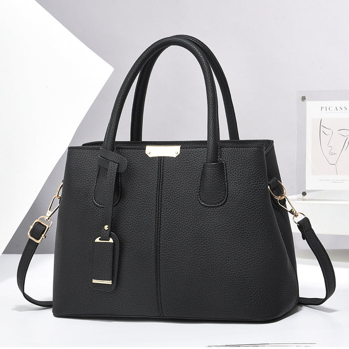 Brooke | Structured Vegan Leather Tote with Shoulder Strap