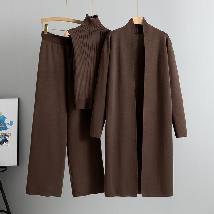 Savannah | Three-Piece Knit Set with Vest, Cardigan and Pants