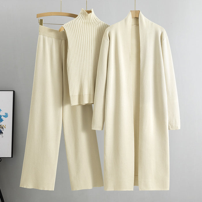Savannah | Three-Piece Knit Set with Vest, Cardigan and Pants