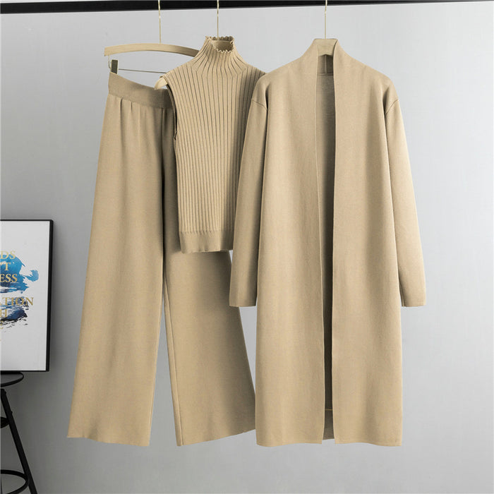 Savannah | Three-Piece Knit Set with Vest, Cardigan and Pants
